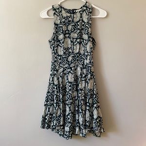 Green and White Dress